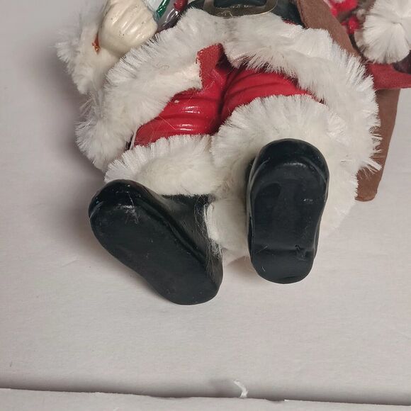 Vintage Santa Claus Paper Mache & Resin Figurine Decore Book Boy of Toys 7.5" - Picture 11 of 13